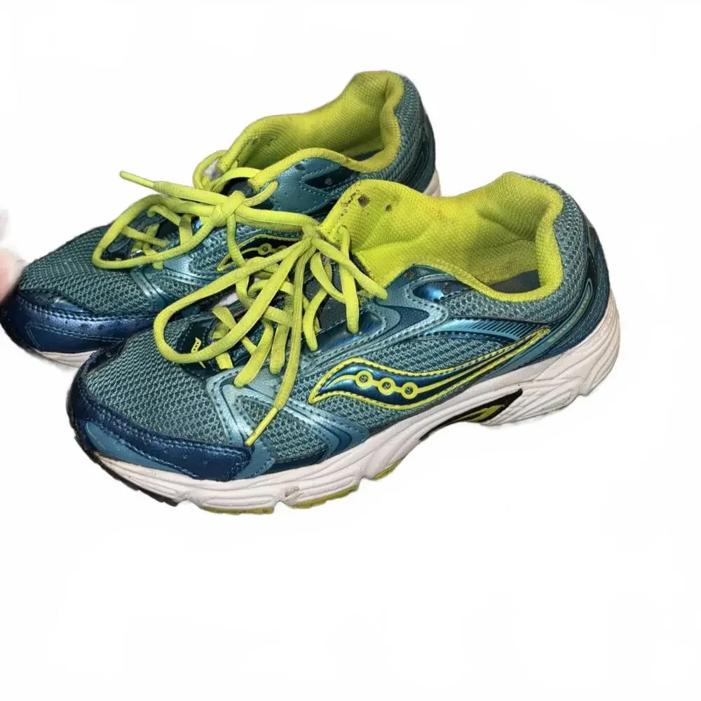 Saucony Run Anywhere Trail Running Shoes WOMEN'S Size 8.5 grid green and yellow‎